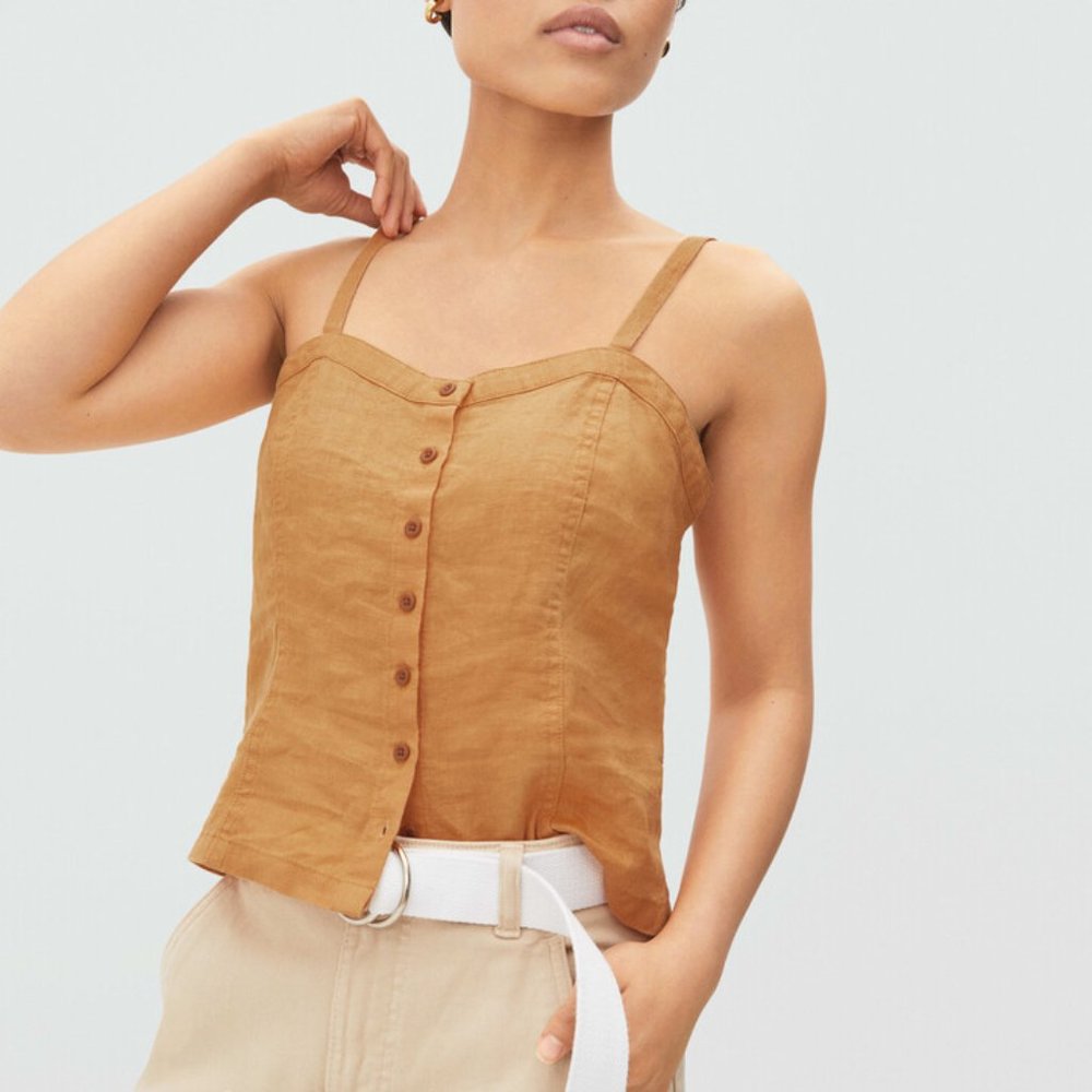 Everlane Sherbet Linen Tank